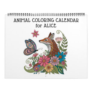 Detailed Animal Coloring Calendar