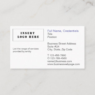 Detailed Business and Corporate White and Blue Card