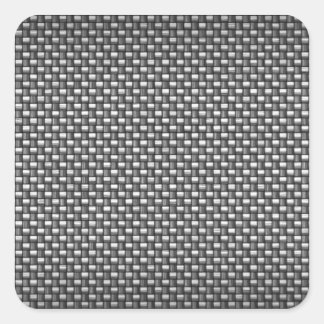Detailed Carbon Fibre Textured Square Sticker