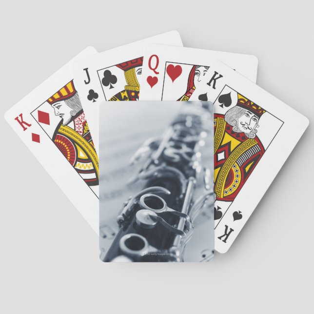 Detailed Clarinet Playing Cards (Back)