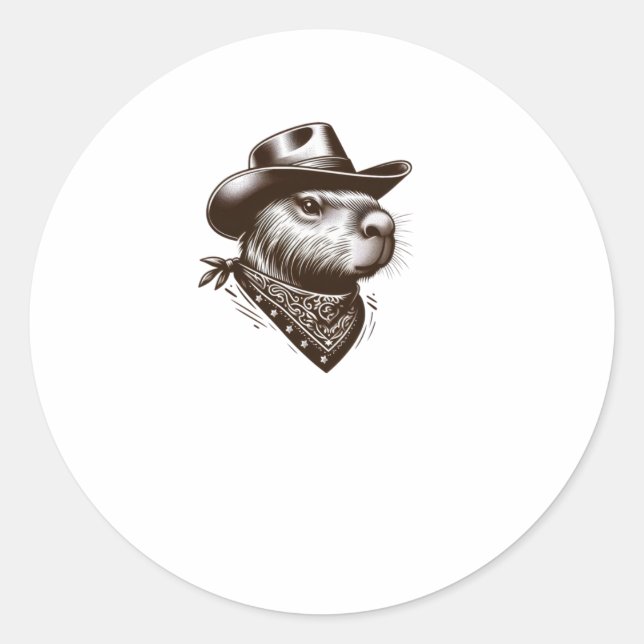 Detailed Denim Capybara Intense Look Sticker  (Front)