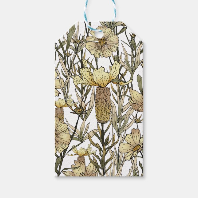 Detailed Floral Pattern Gift Tags (Front)