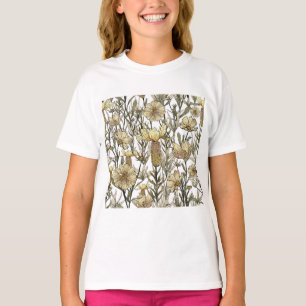 Detailed Floral Pattern T-Shirt