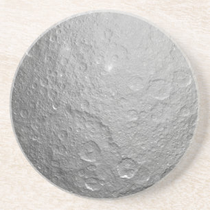 Detailed Full Moon Photo High-Res Lunar Surface Coaster