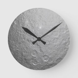 Detailed Full Moon Photo   High-Res Lunar Surface Round Clock
