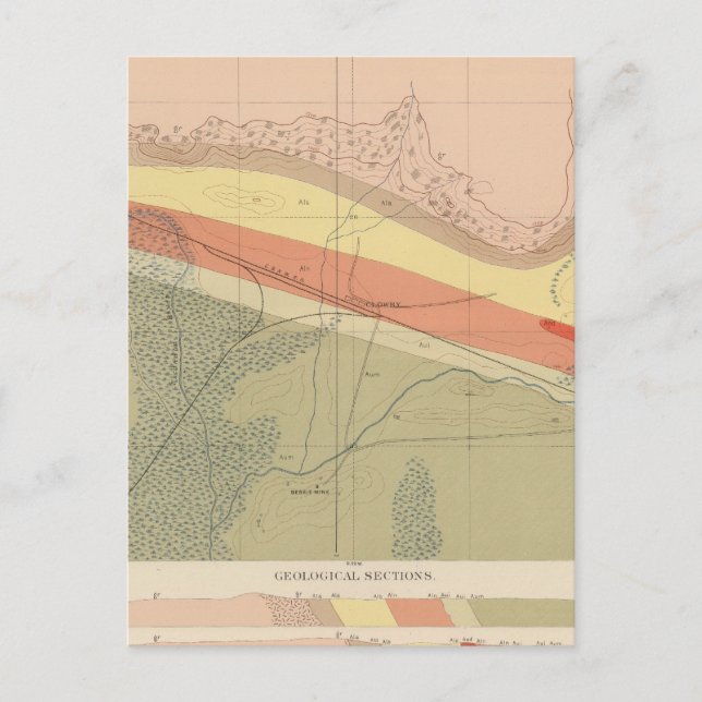 Detailed Geology Sheet XVI Postcard (Front)