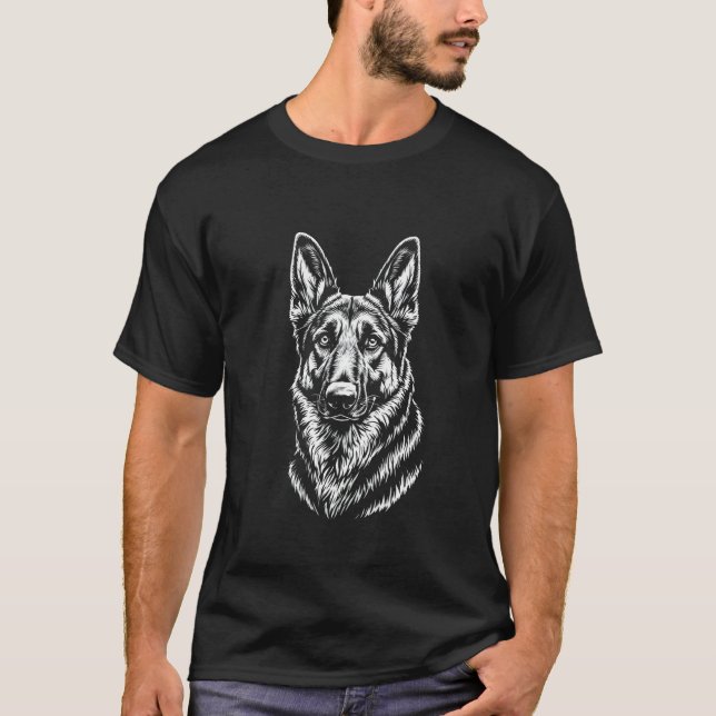 Detailed German Shepherd T-Shirt (Front)