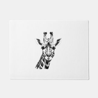 Detailed Giraffe Face Africa   Doormat