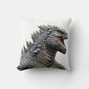 Detailed Head of Roaring Godzilla Monster Cushion