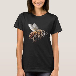 Detailed Honey Bee Illustration T-Shirt – Nature I