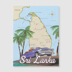 Detailed Illustrated map of Sri Lanka
