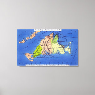 Detailed Map of the Island Canvas Print