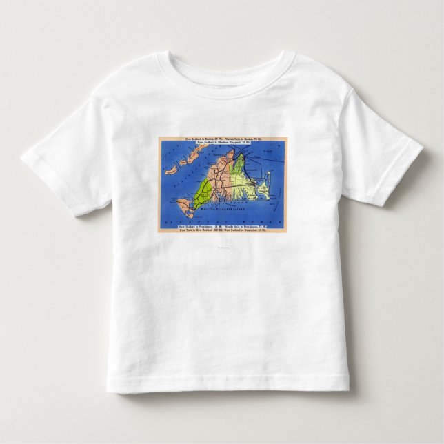 Detailed Map of the Island Toddler T-Shirt (Front)