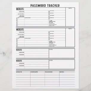 Detailed Password Tracker with 2-Step Verification Flyer