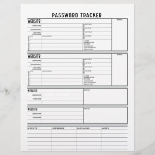 Detailed Password Tracker with 2-Step Verification Flyer