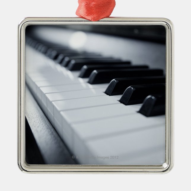 Detailed Piano Keys Metal Tree Decoration (Front)