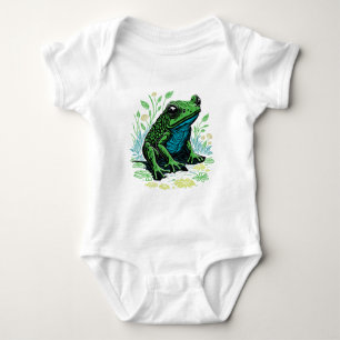 Detailed Pond Frog Baby Bodysuit
