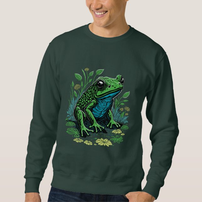 Detailed Pond Frog Sweatshirt (Front)