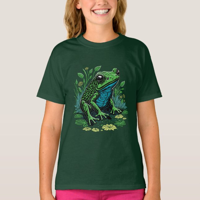 Detailed Pond Frog T-Shirt (Front)