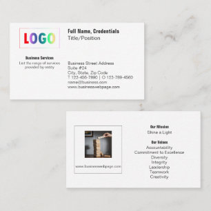 Detailed Professional Brand, Office and Contact Business Card