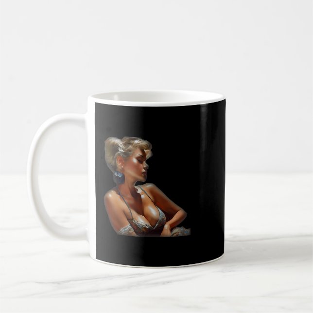 detailed realistic figurative painter fine art Oil Coffee Mug (Left)
