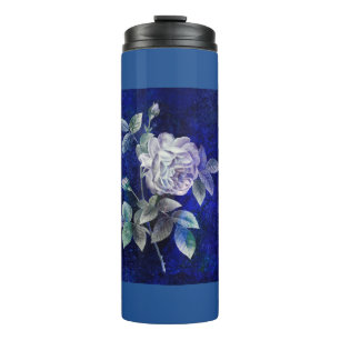 Detailed Rose, Petals in Purple-Blue Thermal Tumbler