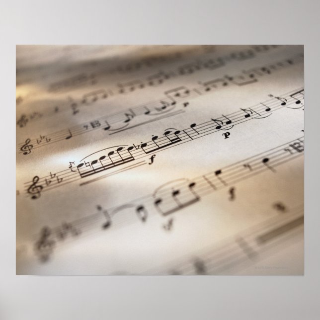 Detailed Sheet Music Poster (Front)