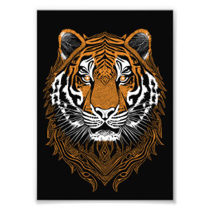 Detailed Tiger Face Photo Print