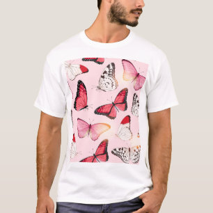 Detailed Tropical Butterfly: Vintage Pattern T-Shirt