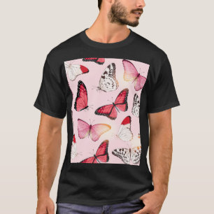 Detailed Tropical Butterfly: Vintage Pattern T-Shirt