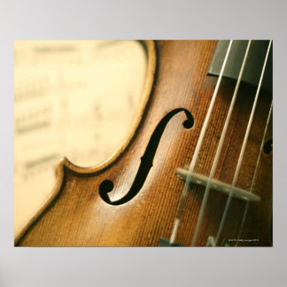 Detailed Violin Poster