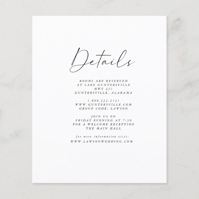 Details Card  (Front)