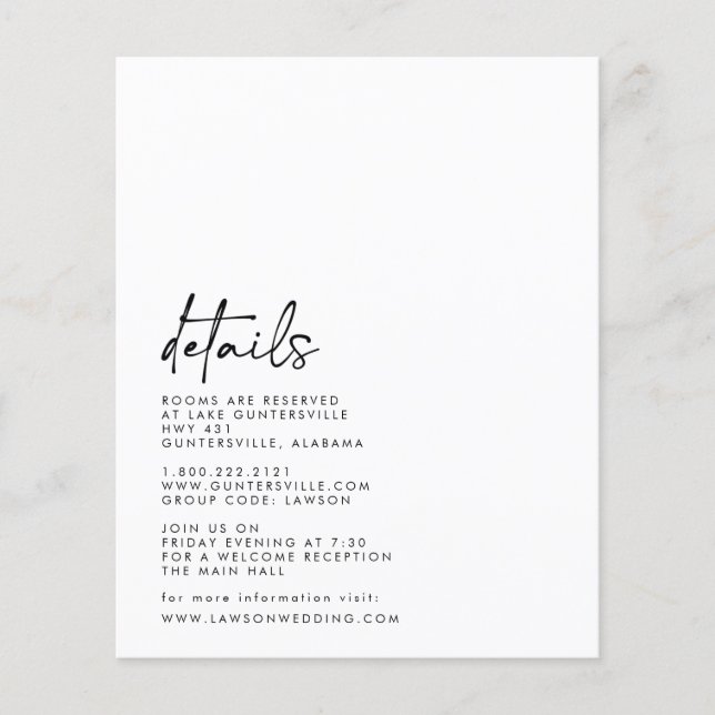 Details Card  (Front)