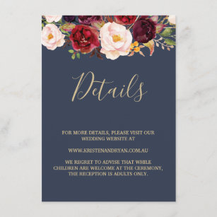 Adult Wedding Reception Cards Enclosure Cards Zazzle Co Nz