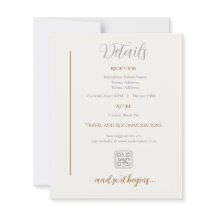 Details Card Minimalist wedding