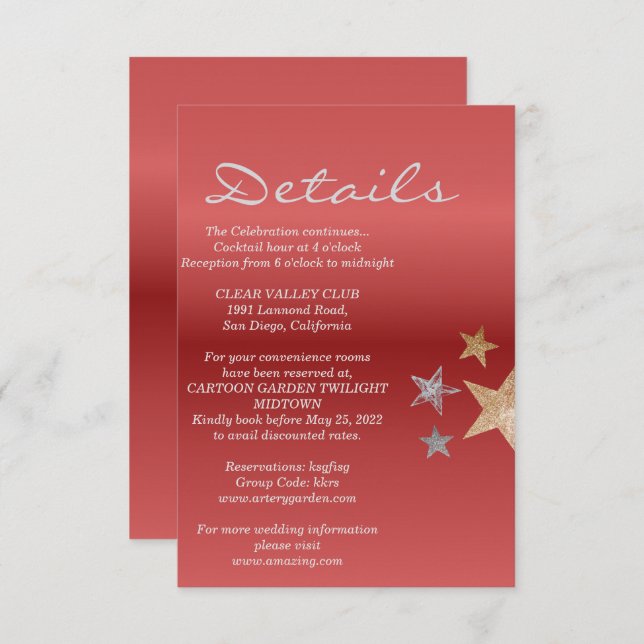 Details  card rose gold (Front/Back)