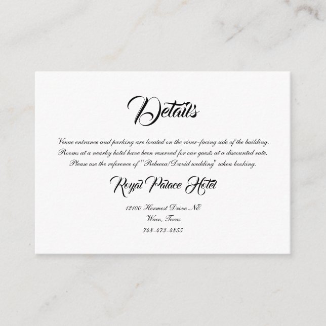 Details enclosure card | Blue Orchid (Front)