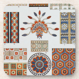 Details Of Decoration Ancient Assyrian Costume  Coaster