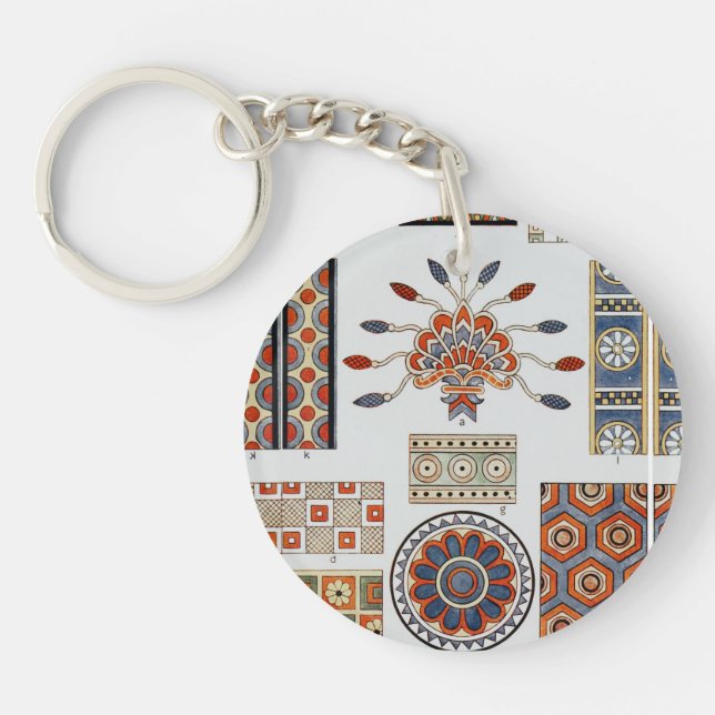 Details Of Decoration Ancient Assyrian Costume  Key Ring (Front)