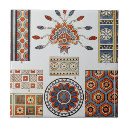 Details Of Decoration Ancient Assyrian Costume  Tile