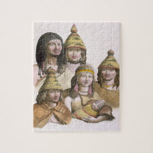 Details of headdresses in North West America (colo Jigsaw Puzzle
