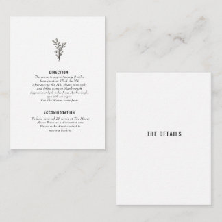 Details Party Reception Enclosure Card