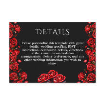 Details Red Roses Wedding