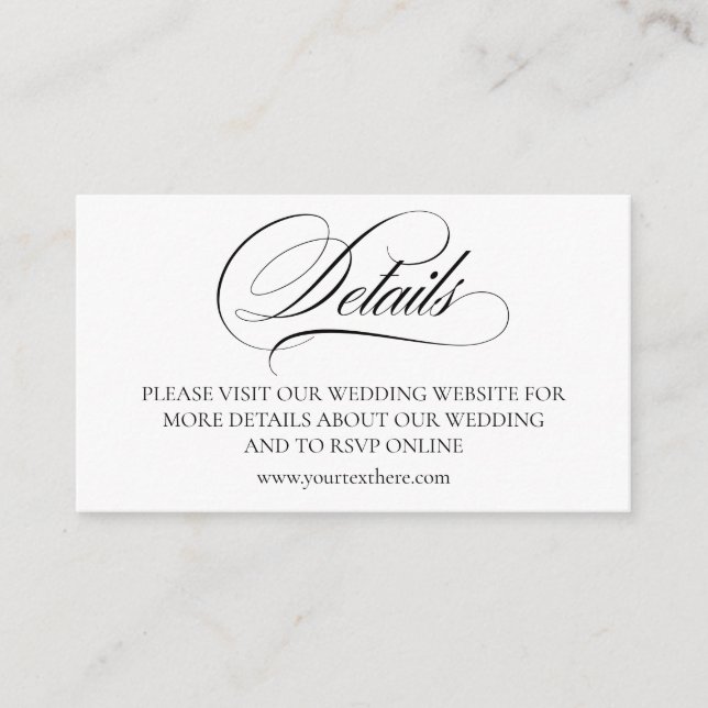 Details Simple, stylish website Enclosure Card (Front)