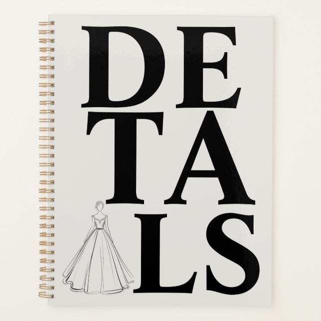 "DETAILS" Typography | Modern & Confident Wedding Planner (Front)