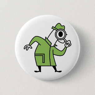Detective 6 Cm Round Badge