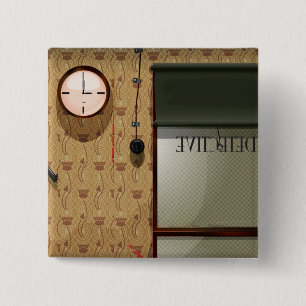 Detective agency 15 cm square badge