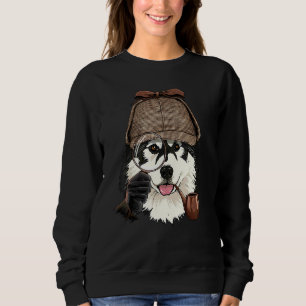 Detective Alaskan Malamute Spy Investigator Husky  Sweatshirt