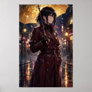Detective Aya — Rain City Poster