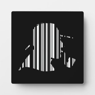 DETECTIVE BAR CODE Pipe Smoking Barcode Pattern Plaque